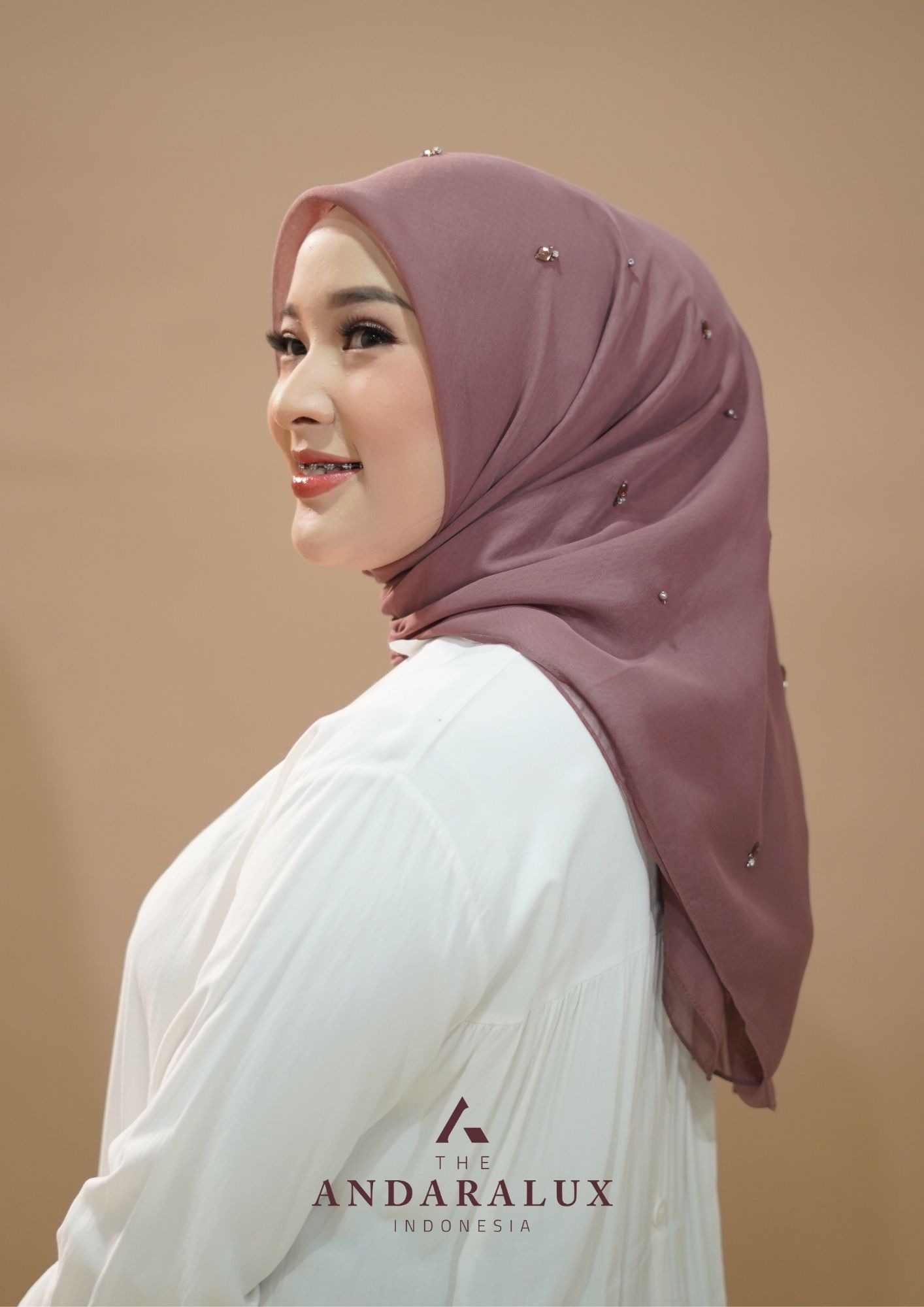 Hijab Paris Beads Kaira Purple Series
