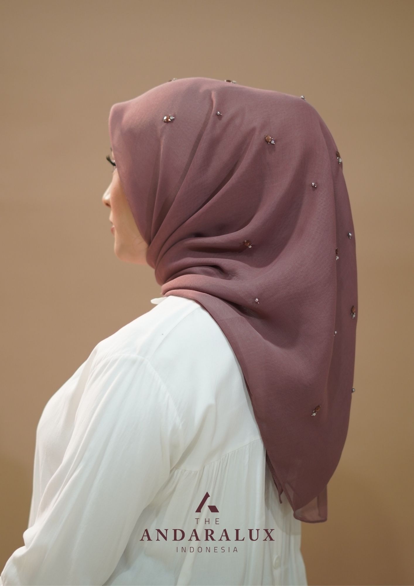 Hijab Paris Beads Kaira Purple Series