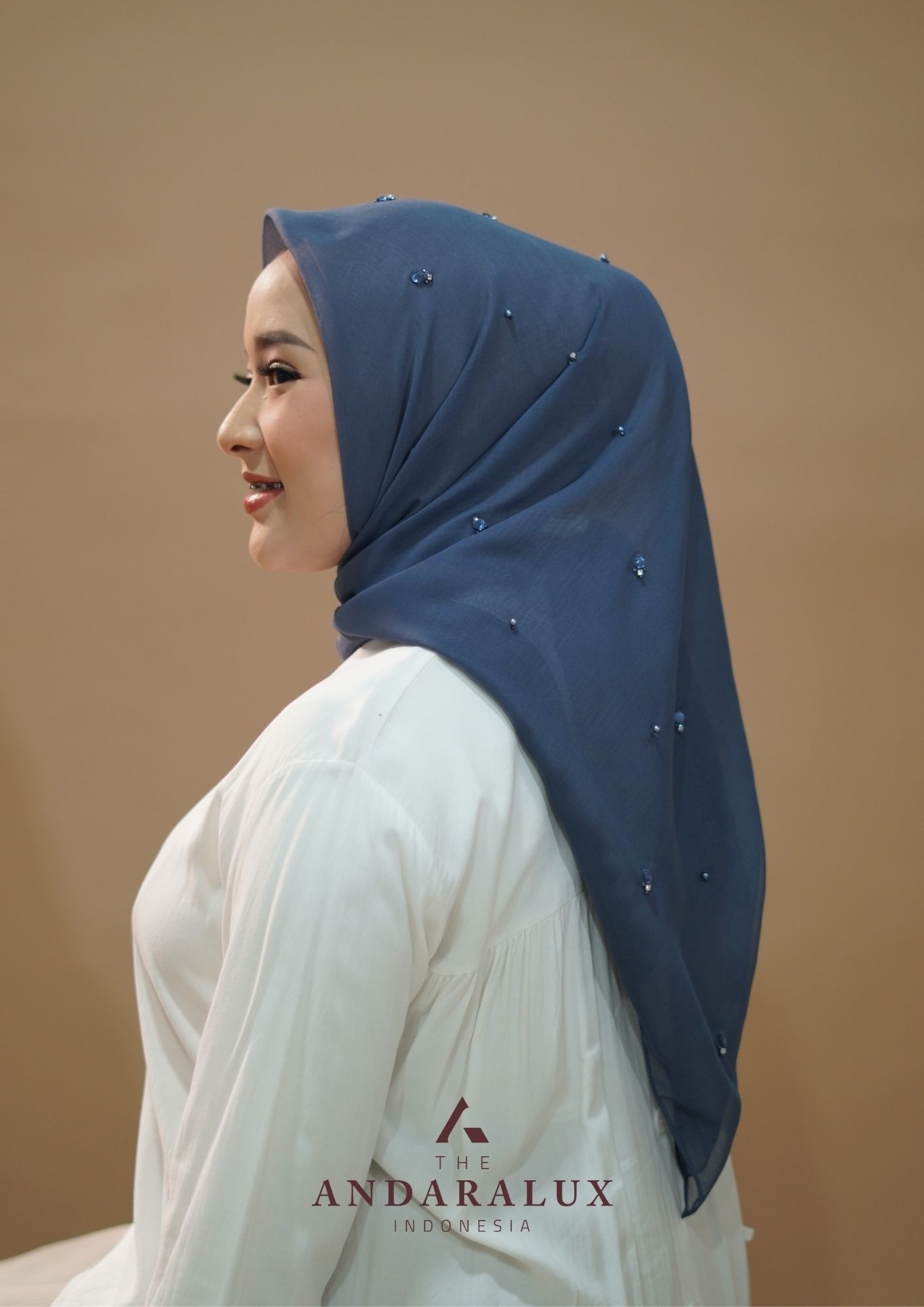 Hijab Paris Beads Kaira Blue Series