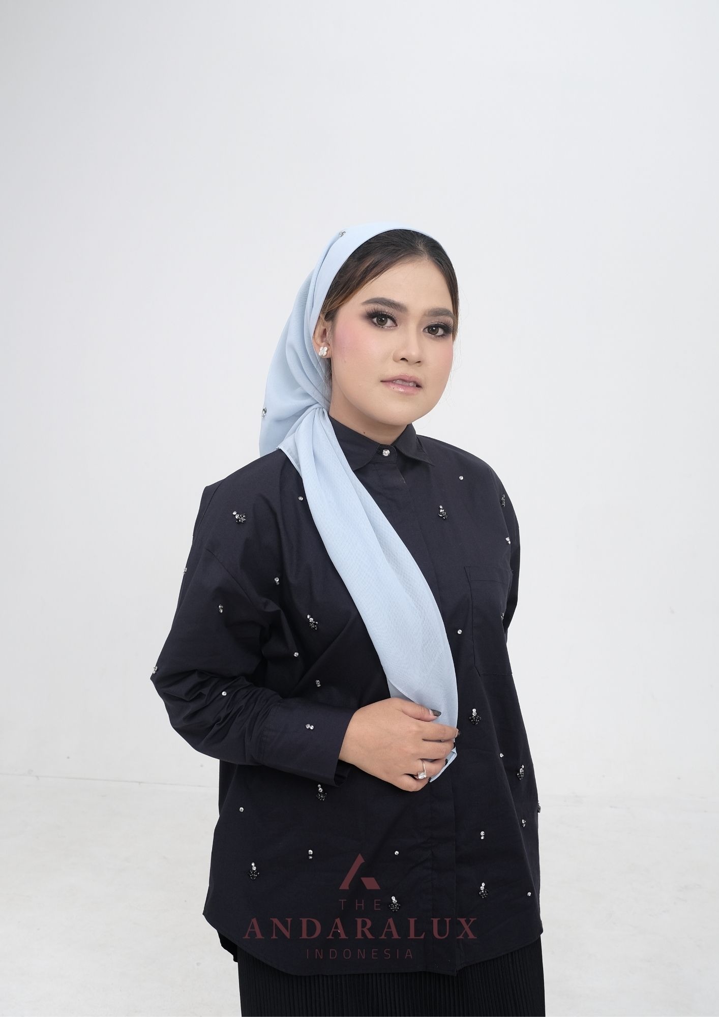 Hijab Paris Beads Kaira Blue Series