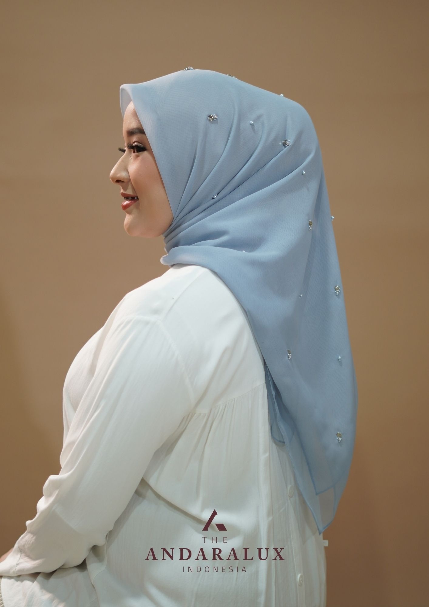 Hijab Paris Beads Kaira Blue Series