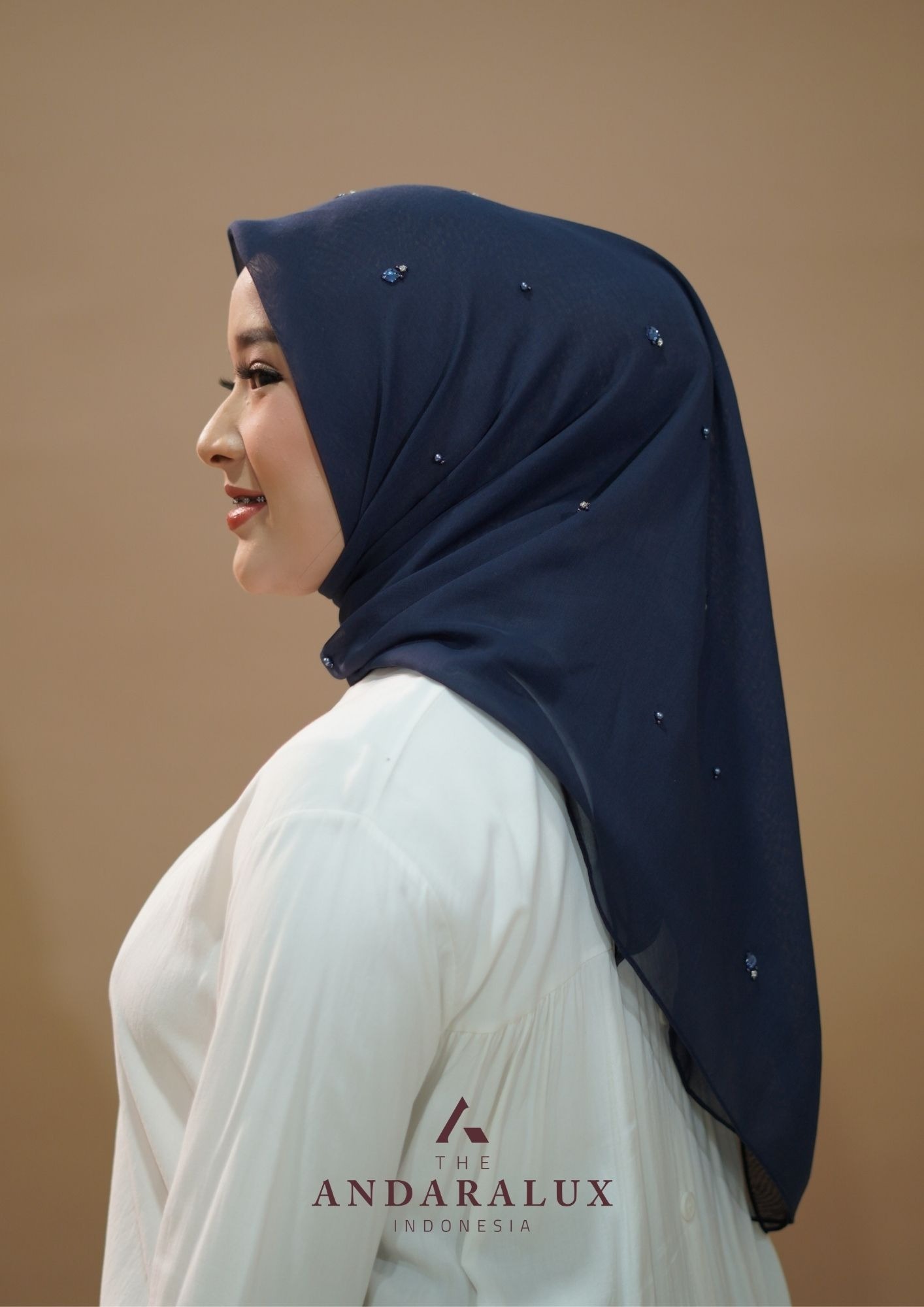 Hijab Paris Beads Kaira Blue Series