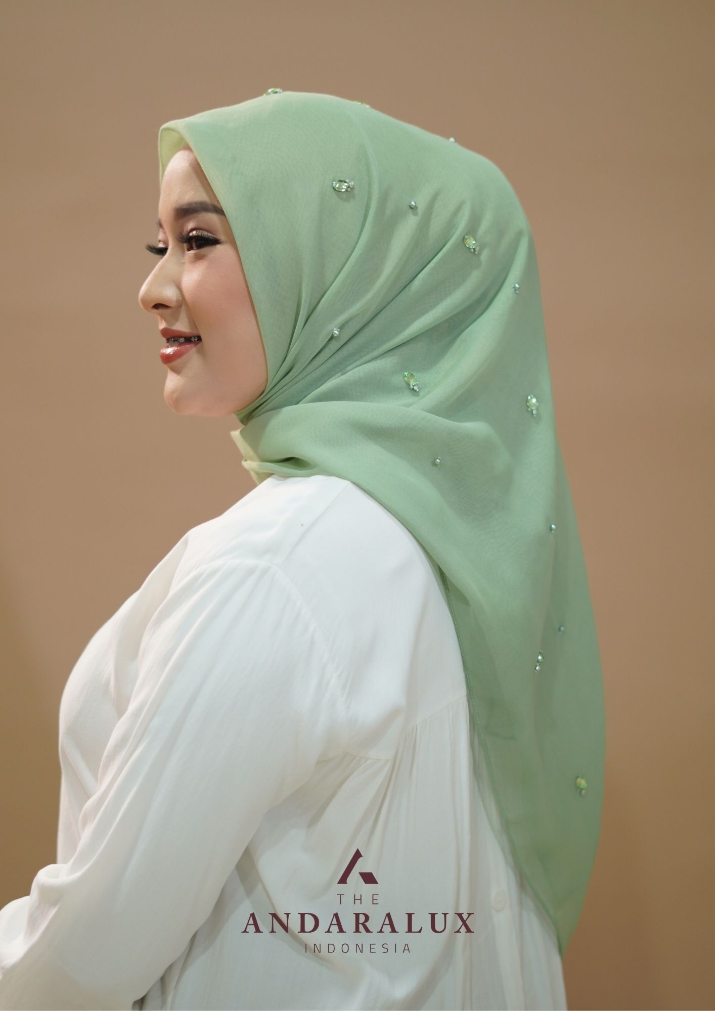 Hijab Paris Beads Kaira Green Series