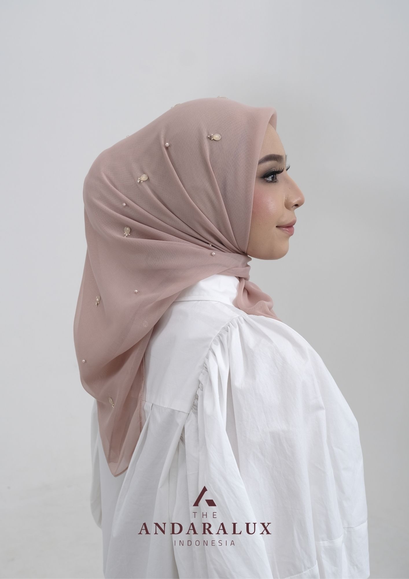 Hijab Paris Beads Kaira Brown Series