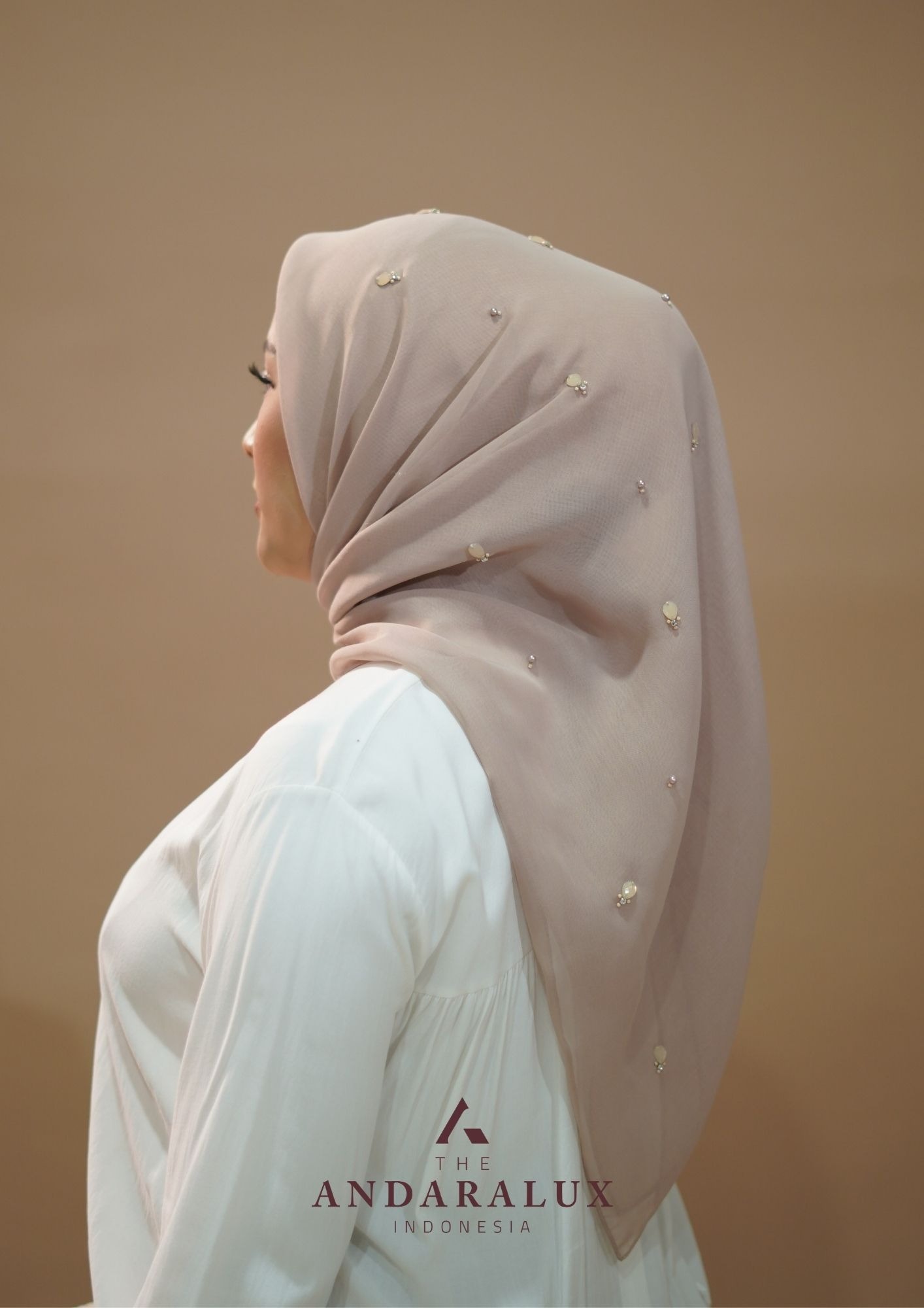 Hijab Paris Beads Kaira Brown Series