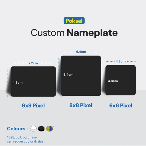 Image of Poksel - Custom Sticker Nameplate for Pixel Portrait Art