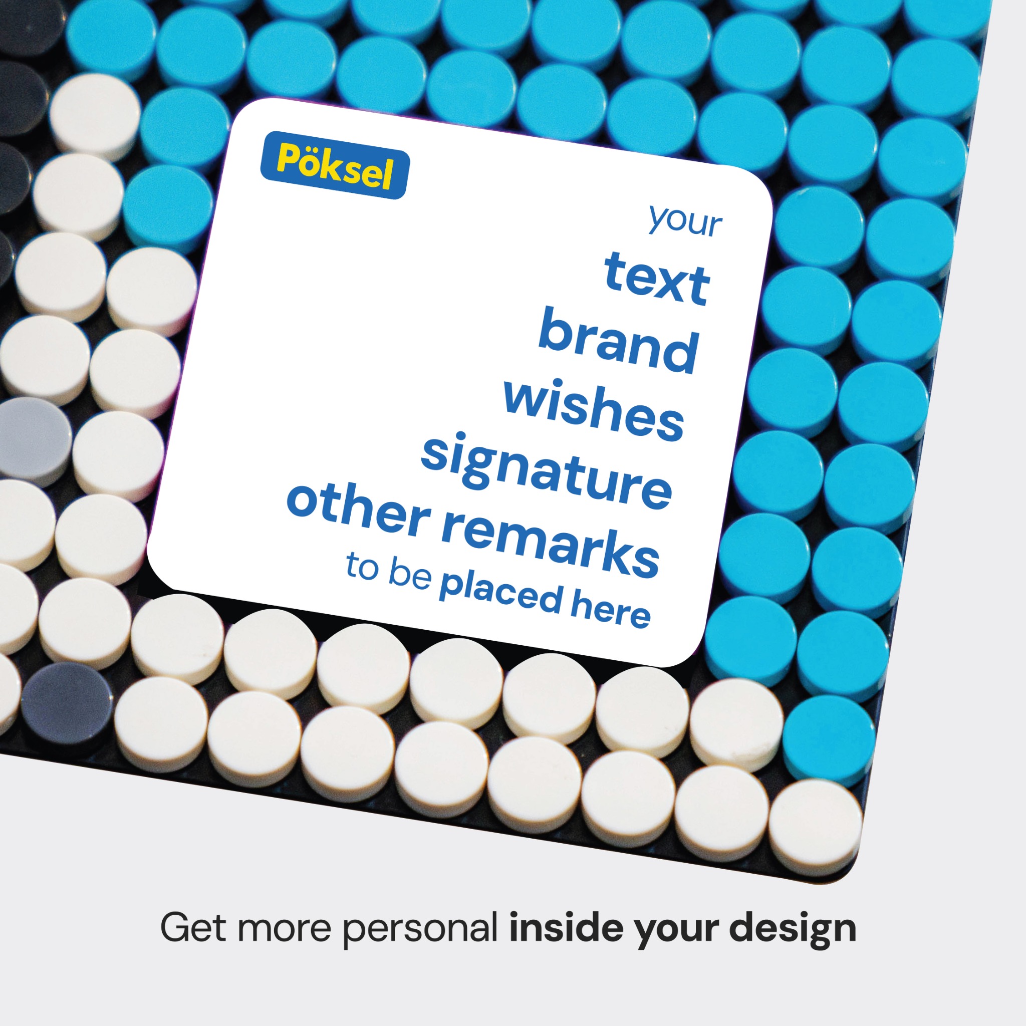 Poksel - Custom Sticker Nameplate for Pixel Portrait Art