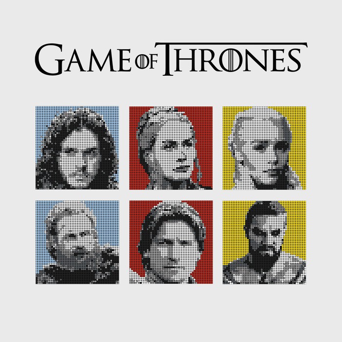 Poksel - Game of Thrones (Fan Version) - Monochrome Pixel Art / Mosaic