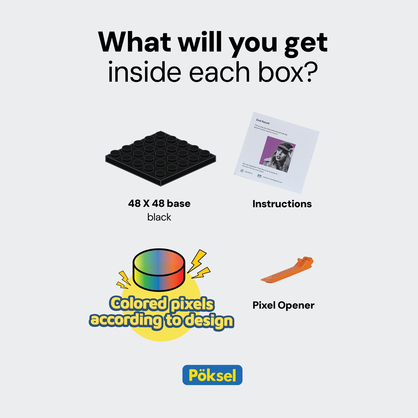 Poksel - Custom Single 1x1 - Full Colour Pixel Art / Mosaic