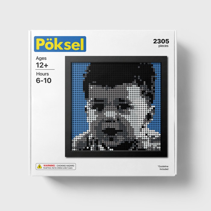 Poksel - Custom Single 1x1 - Monochrome Pixel Art / Mosaic