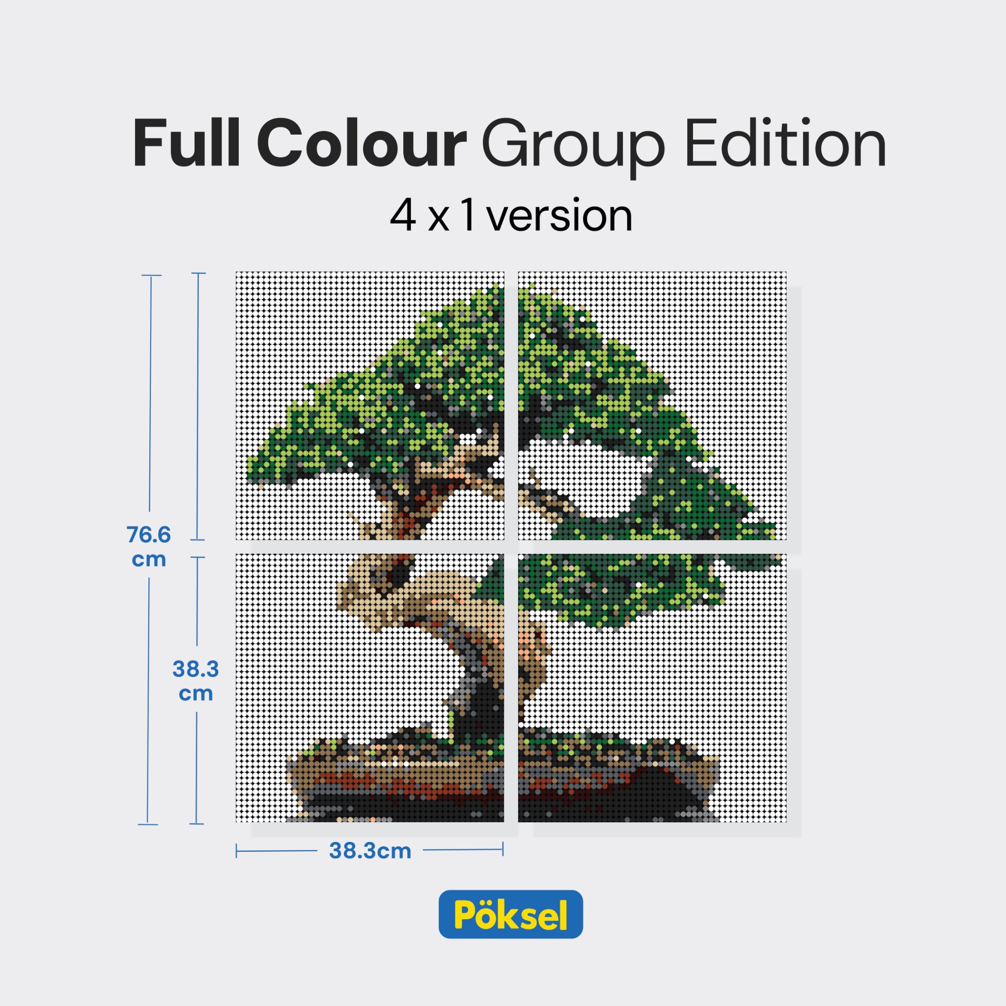 Poksel - Custom GROUP 4x1 - Full Colour Pixel Art / Mosaic