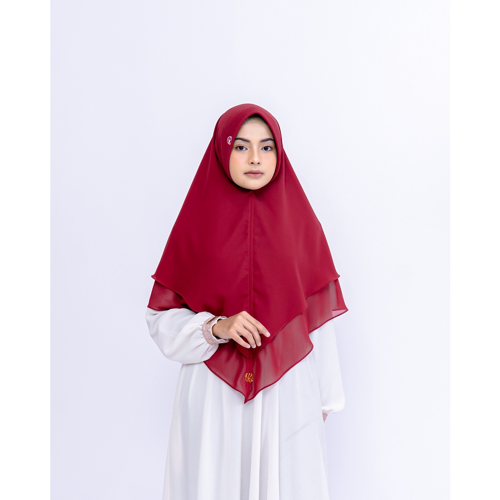 Kiciks - Khimar Habibah Dewasa Premium Series | Cherry Red