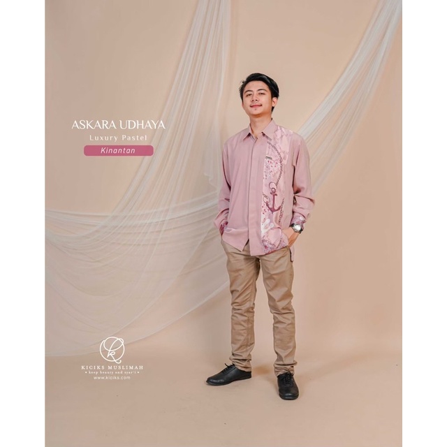 Kiciks - Kemeja Dewasa Motif Askara Udhaya | Warna Pastel