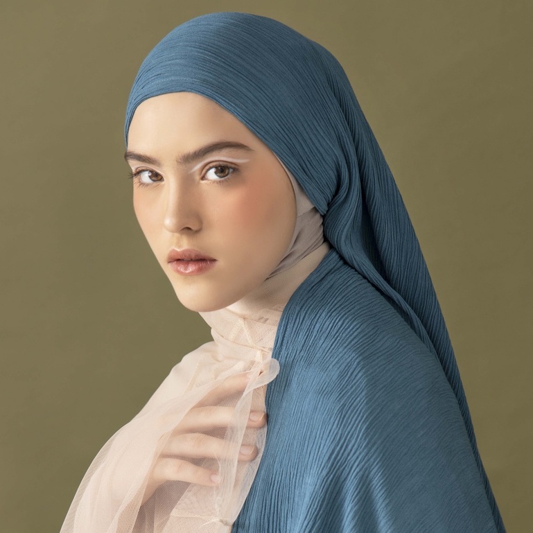 PARTE Crinkle Shawl - Seafoam