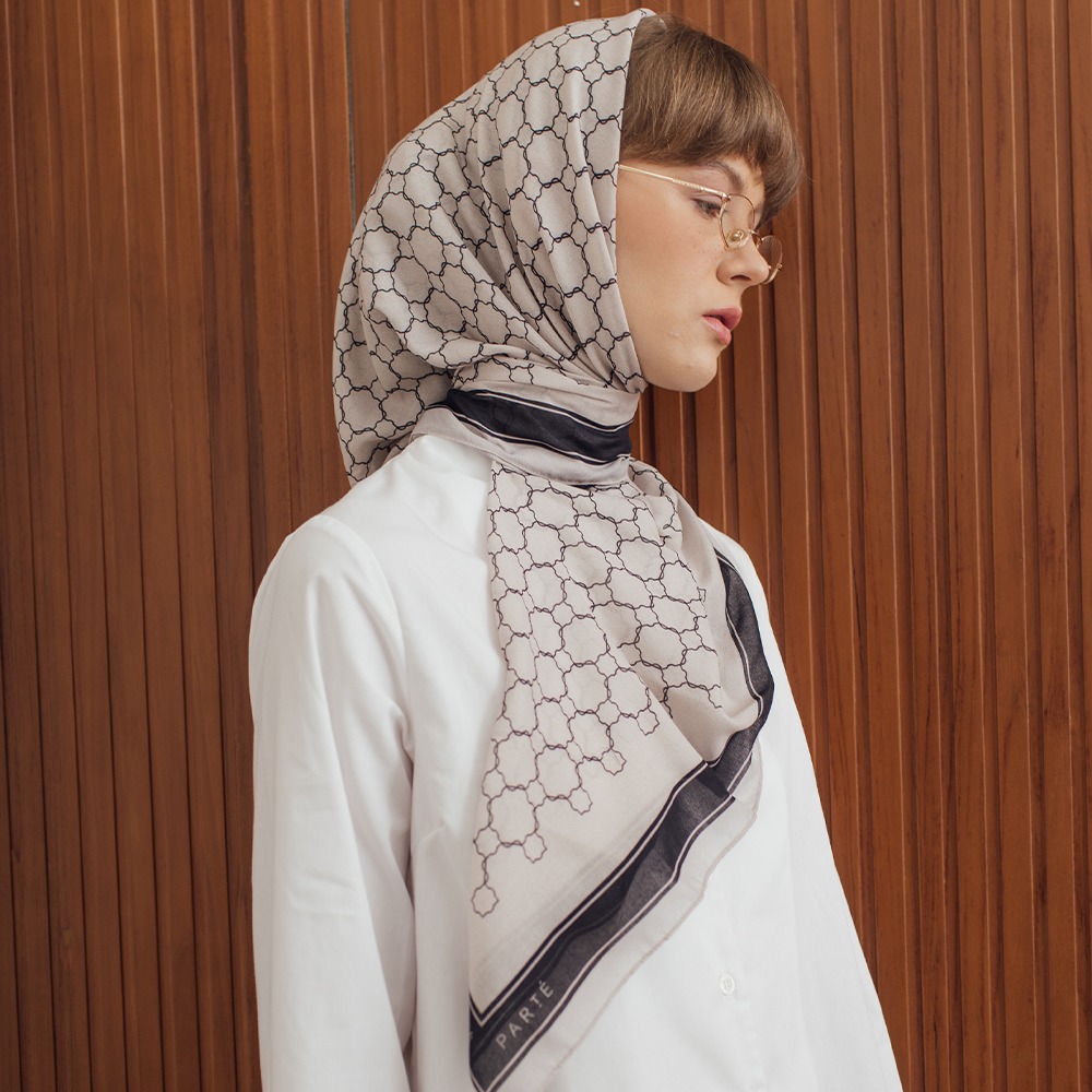 PARTE Primrose Classic Printed Scarf Hijab Motif