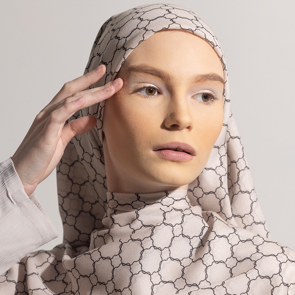 PARTE Primrose Classic Printed Scarf Hijab Motif