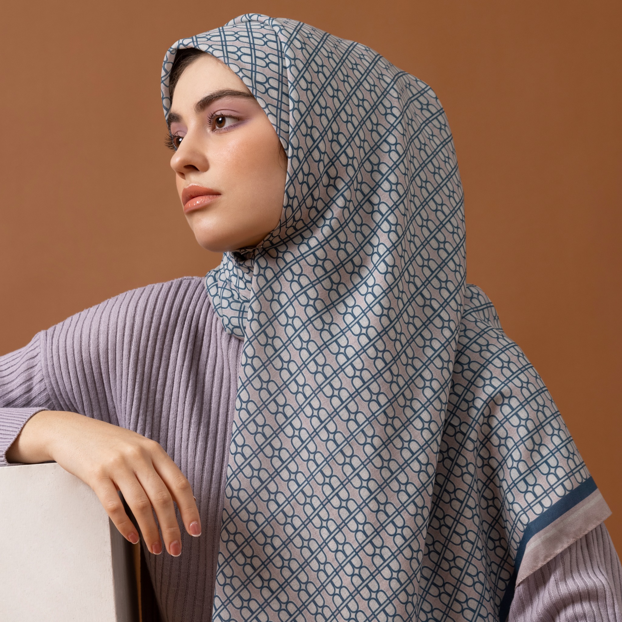 PARTE Element Scarf Printed Scarf Hijab Motif