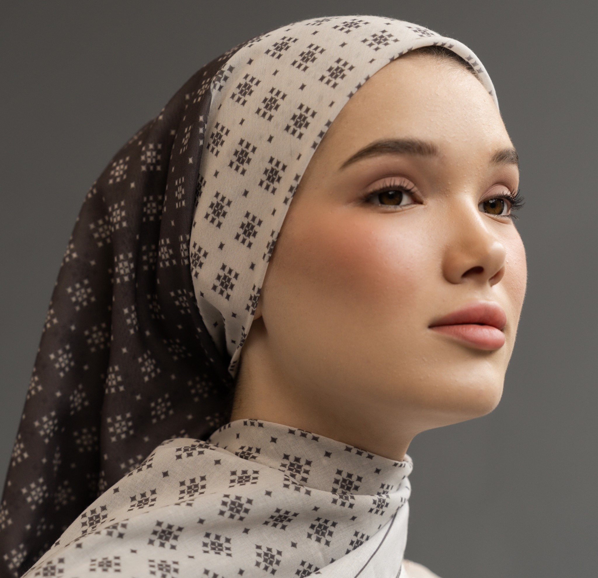 PARTE Miroir Printed Scarf Hijab Motif