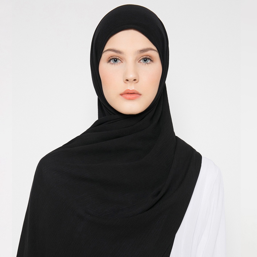 PARTE Crinkle Shawl - Black