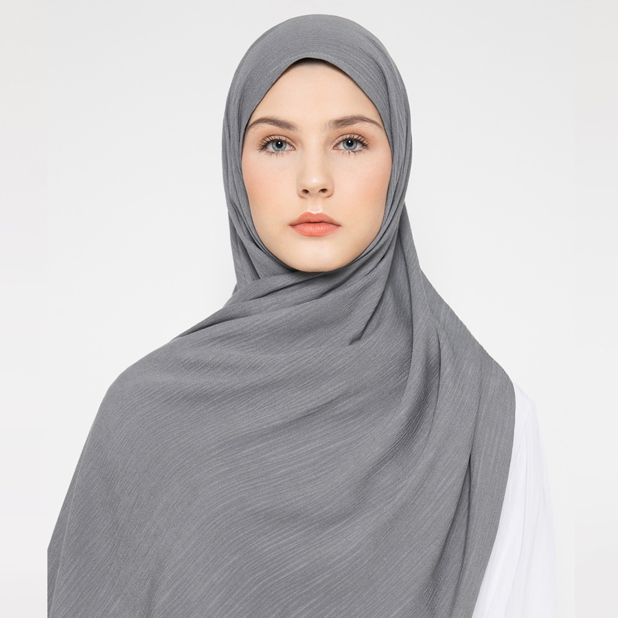 PARTE Crinkle Shawl - Grey