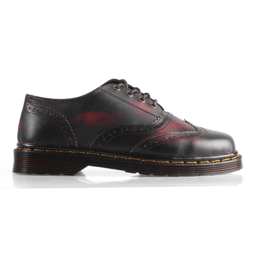AZCOST - Sepatu Boots Pria Wingtip Burgundy