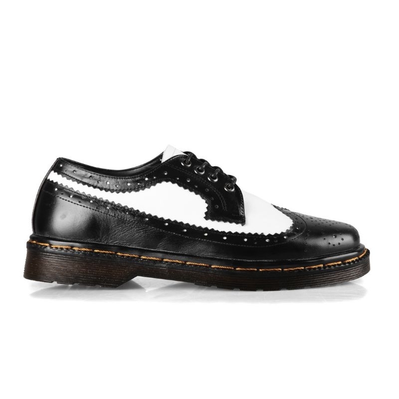 AZCOST - Sepatu Boots Pria Longwing Black White