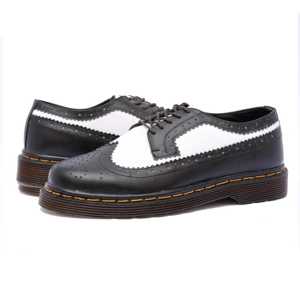AZCOST - Sepatu Boots Pria Longwing Black White
