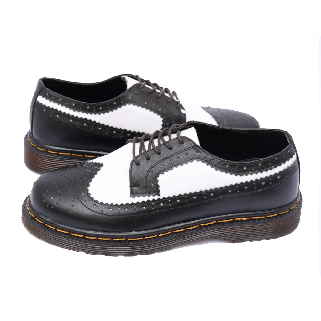 AZCOST - Sepatu Boots Pria Longwing Black White