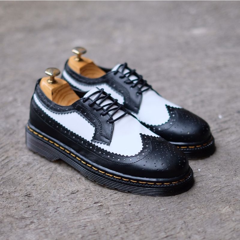 AZCOST - Sepatu Boots Pria Longwing Black White