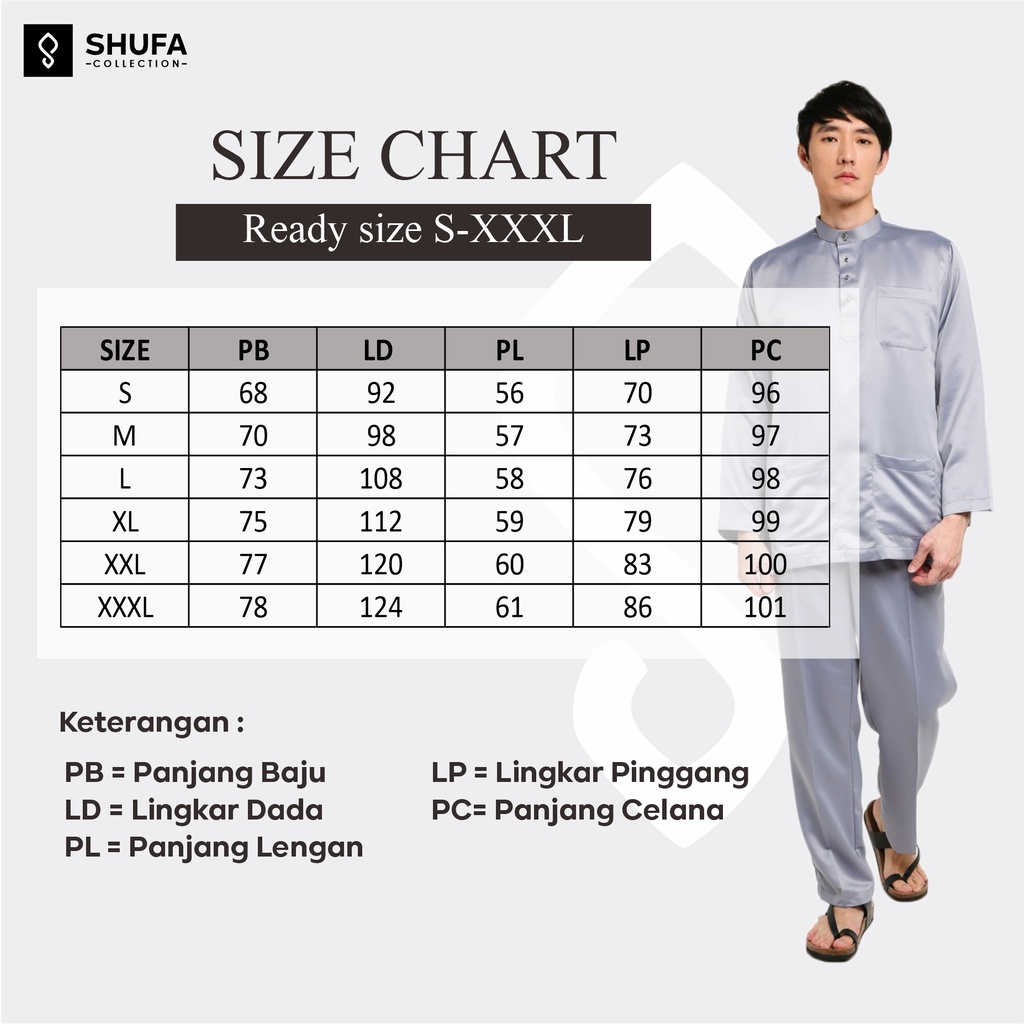 Baju Koko Pria Melayu Cekak Musang Bahan Satin Setelan Muslim Kurung Teluk Belanga Merah