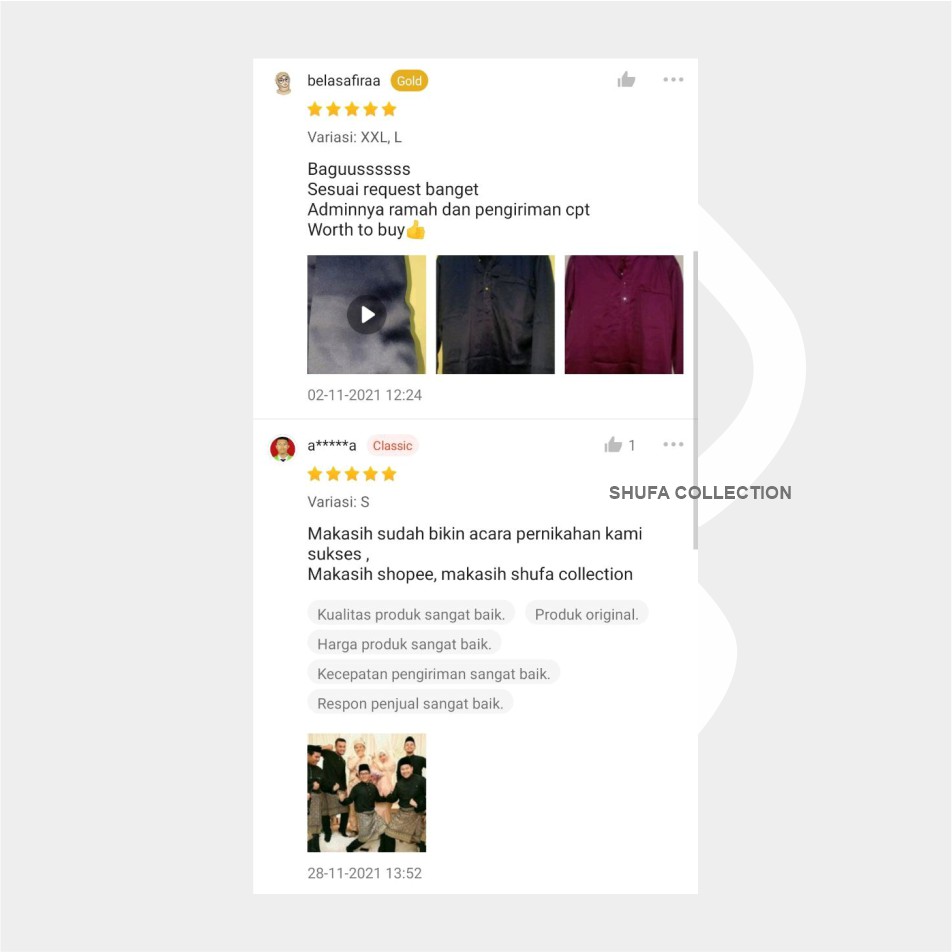 Baju Koko Pria Melayu Cekak Musang Bahan Satin Setelan Muslim Kurung Teluk Belanga Putih Tulang (Broken White)