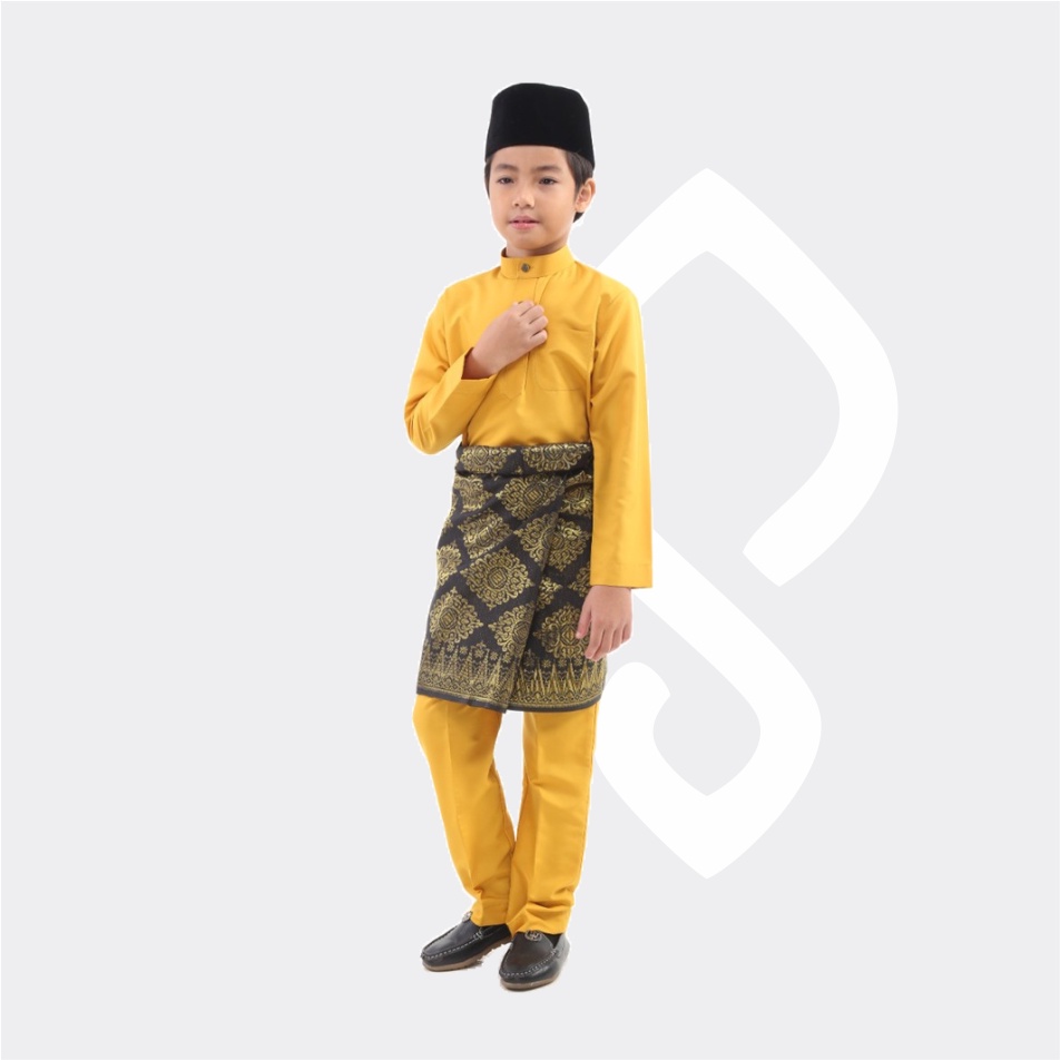 Baju Setelan Koko Anak Muslim 1-14 Tahun Motif Melayu Laki Laki Bahan Satin Premium