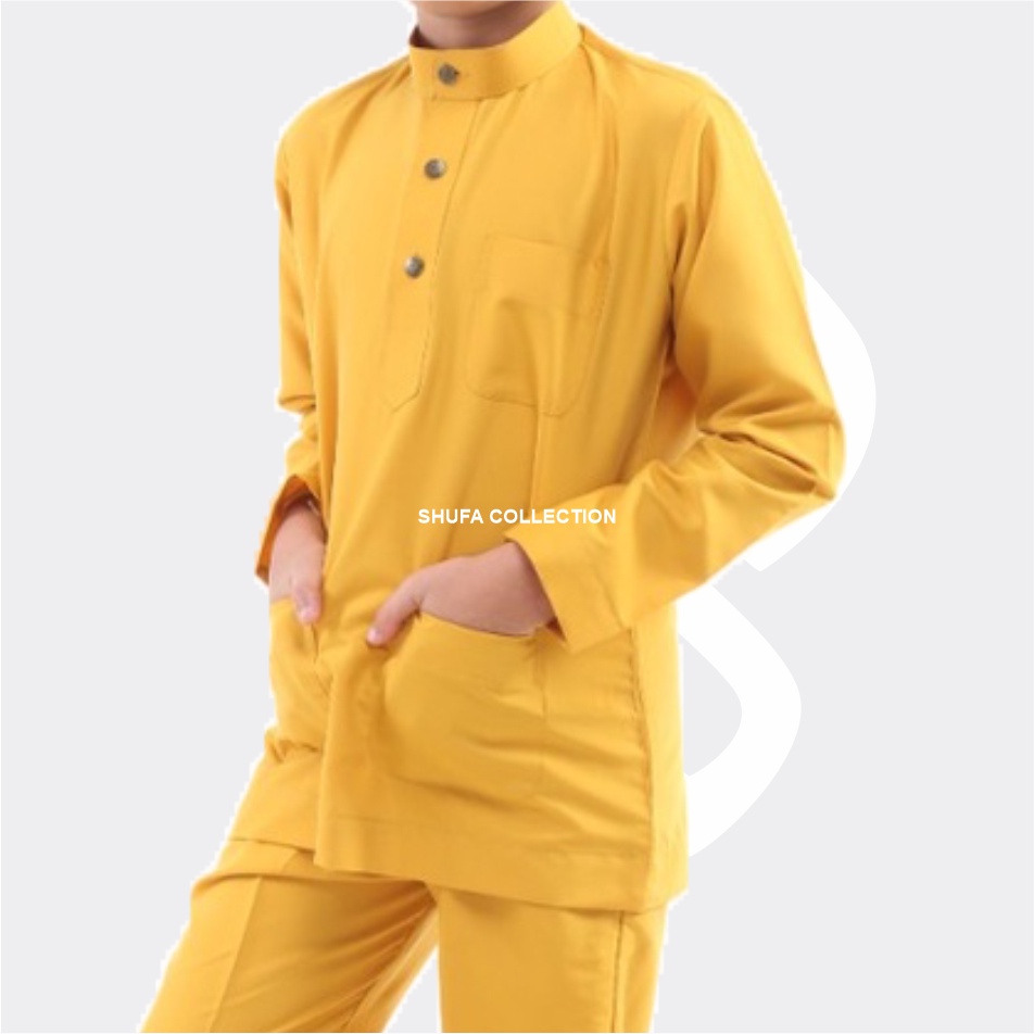 Baju Setelan Koko Anak Muslim 1-14 Tahun Motif Melayu Laki Laki Bahan Satin Premium