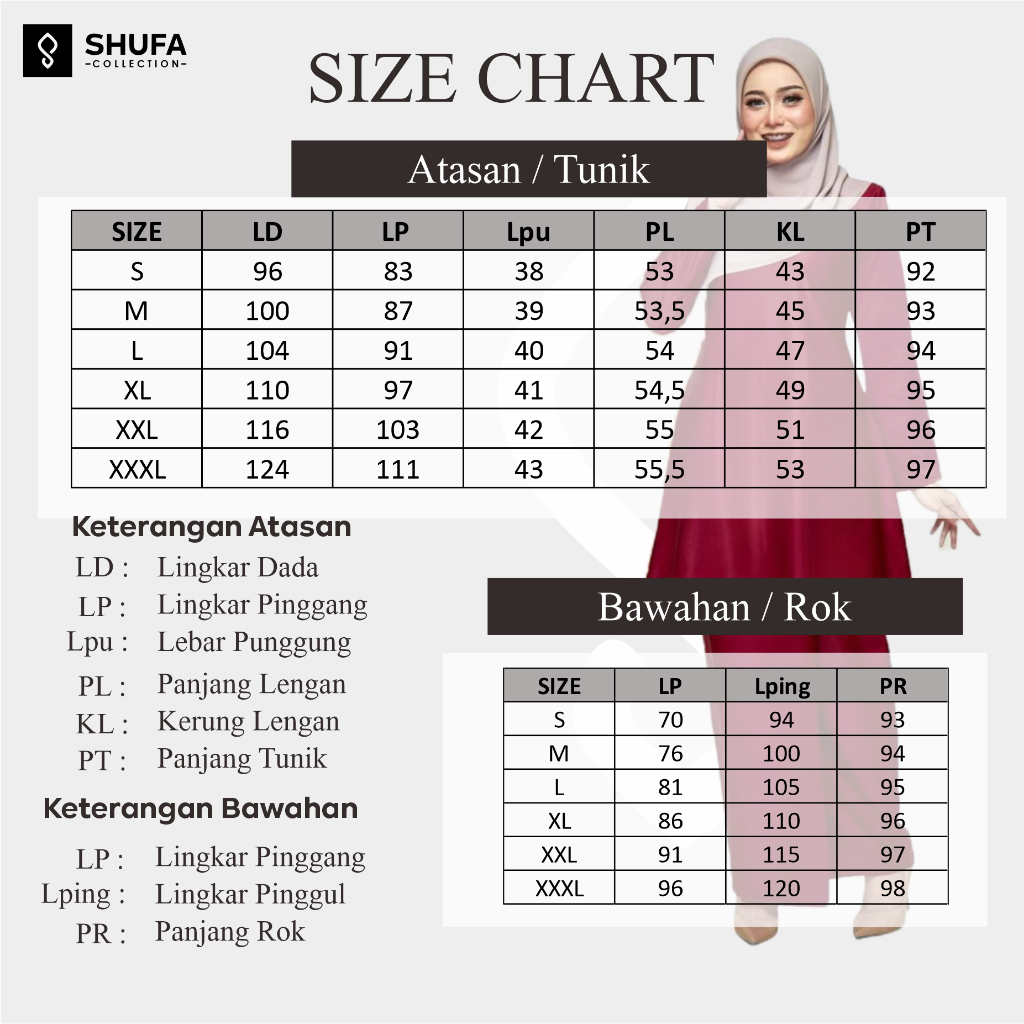 Baju Setelan Kurung Melayu Wanita Modern Adat Malaysia Perempuan Maroon