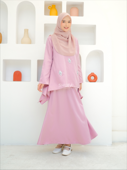 Baju Kurung Melayu Wanita Modern Setelan Malaysia Perempuan Payet