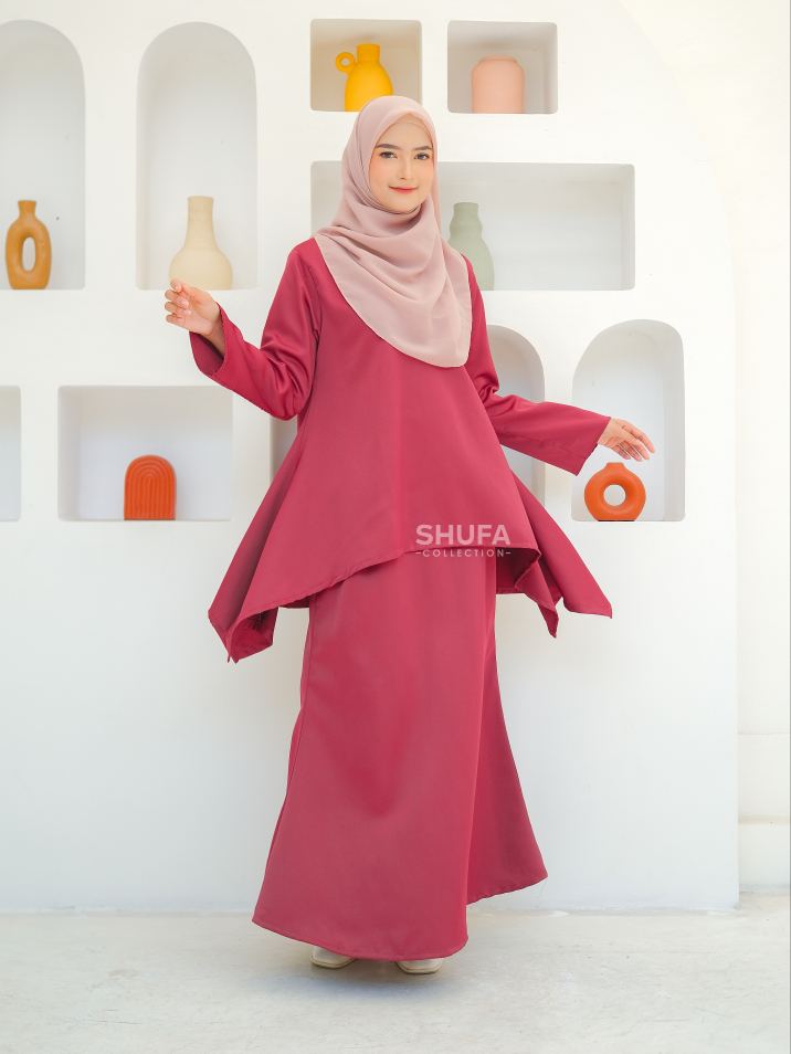 Baju Kurung Melayu Wanita Modern Setelan Malaysia Perempuan