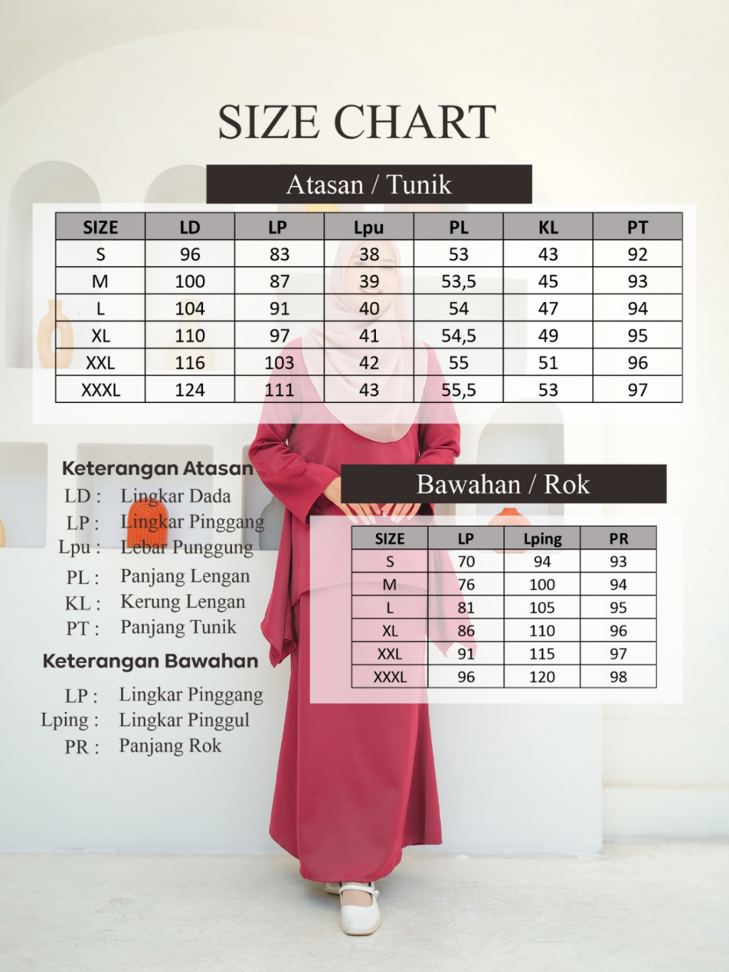 Baju Kurung Melayu Wanita Modern Setelan Malaysia Perempuan