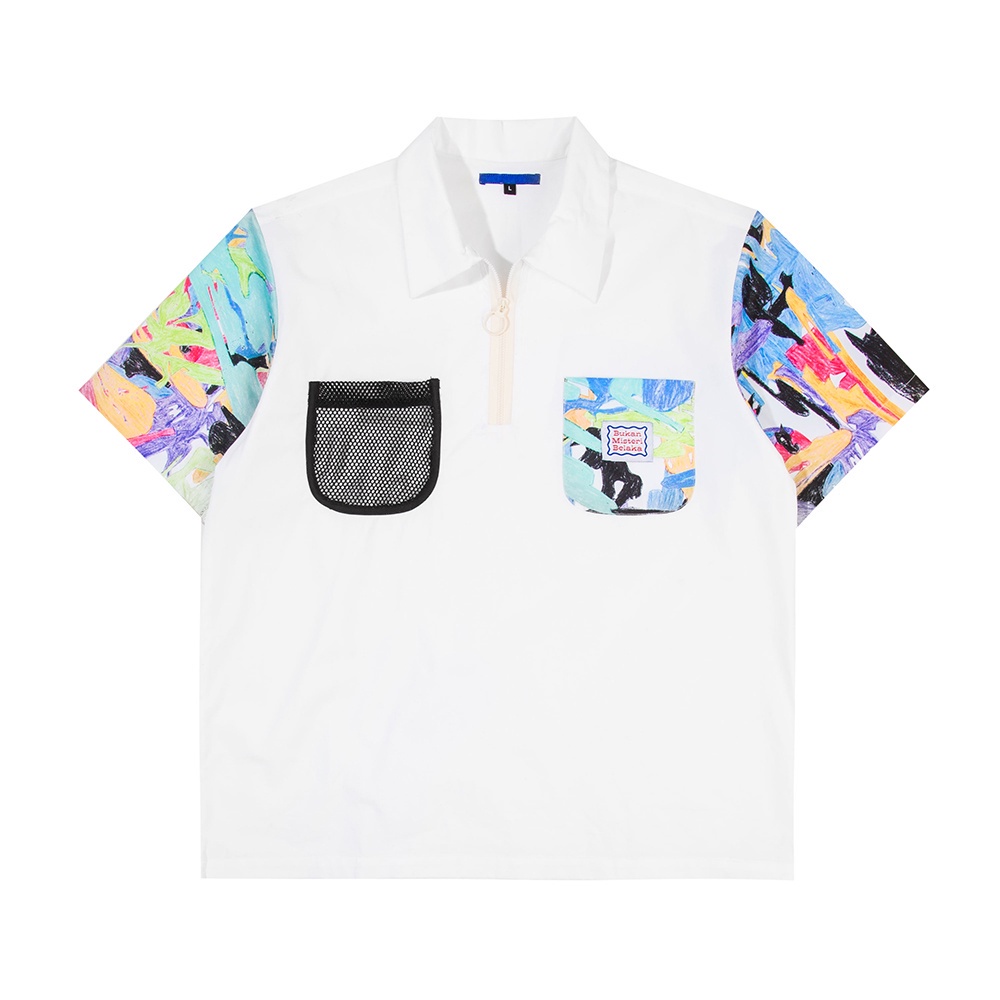 Doodle Camo Halfzip Shirt (Color)