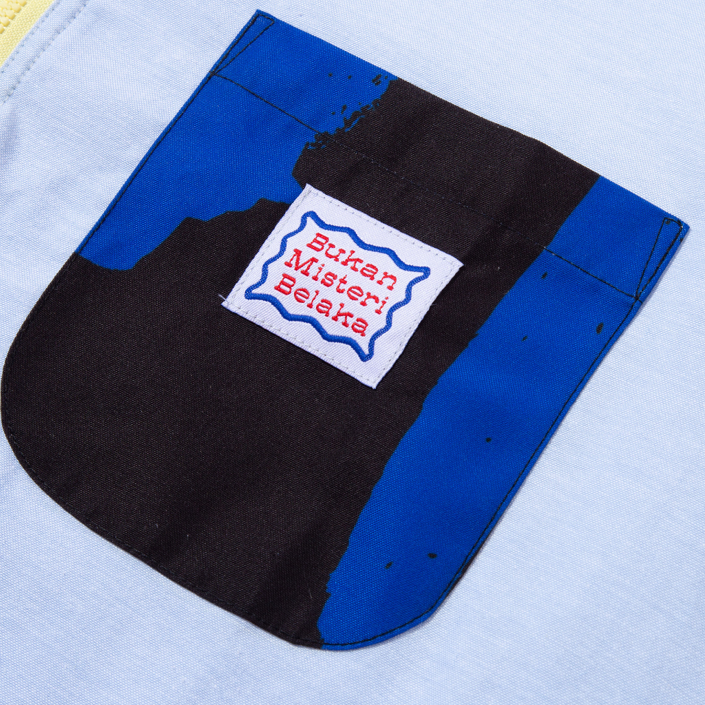 Paint Half Zip Shirt Blue