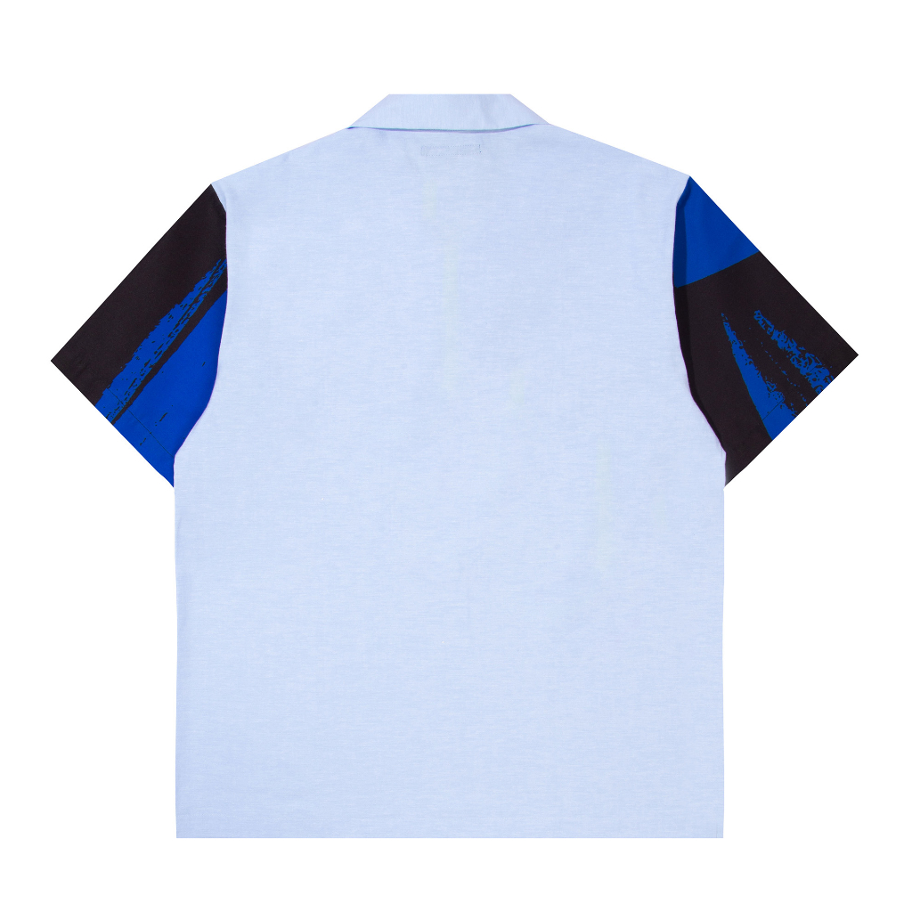 Paint Half Zip Shirt Blue