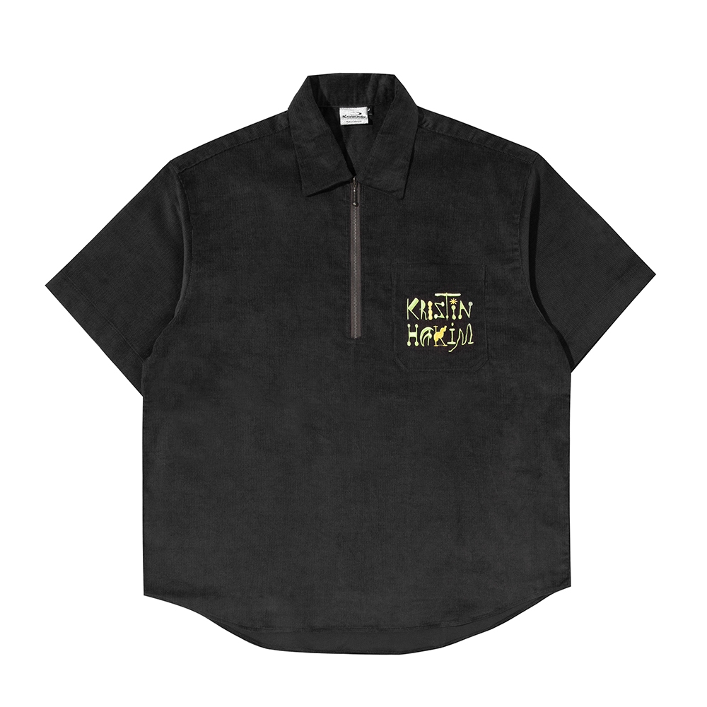 Kristin Hakim Star Rider Corduroy Half-Zip Shirt (Purple)