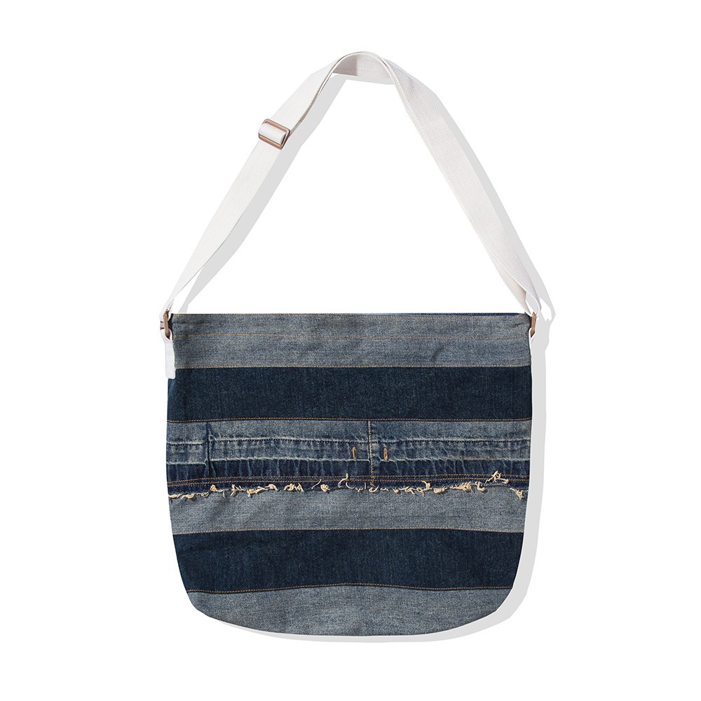 Hagi Line Upcycle Sling Bag (Blue Denim)