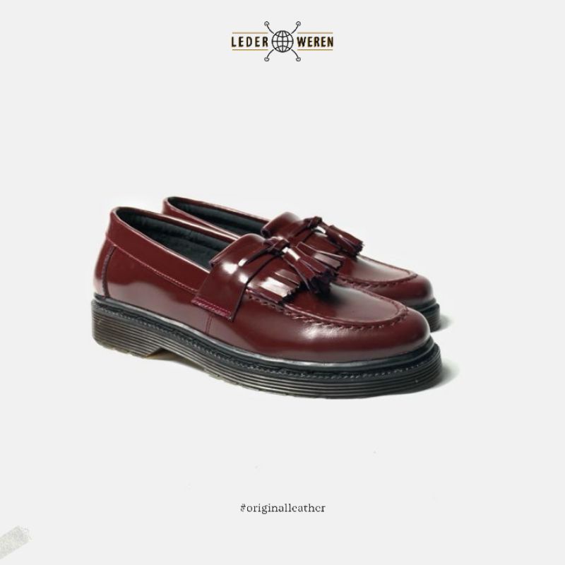 Lederweren - Leder Loafer 2 Burgundy