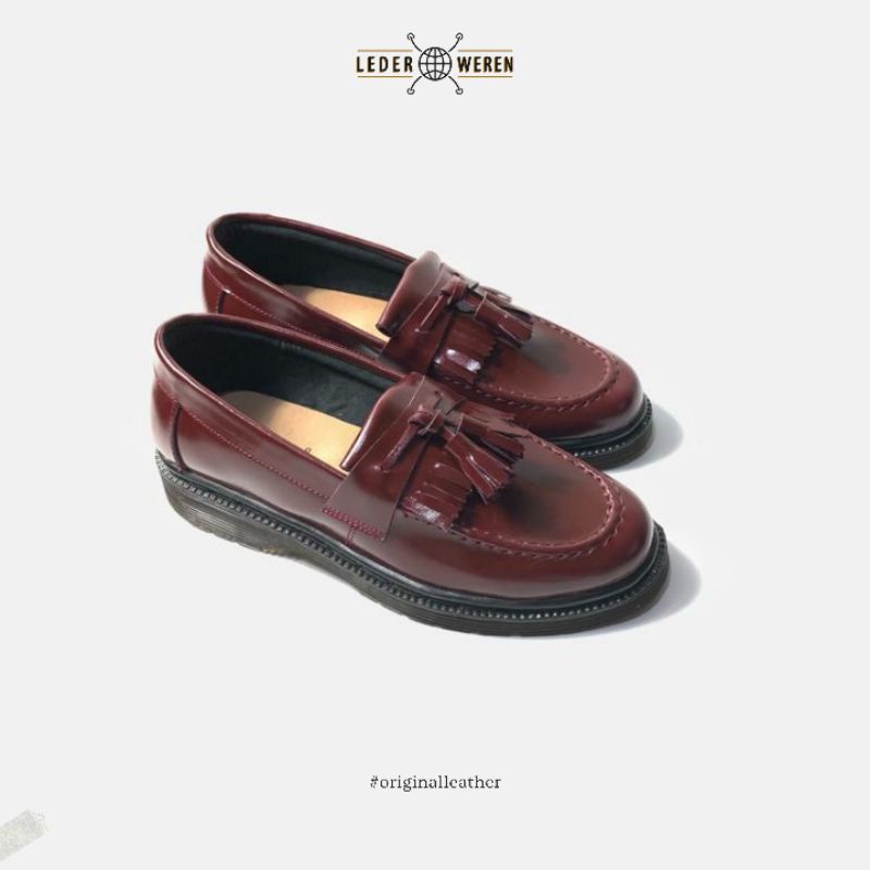 Lederweren - Leder Loafer 2 Burgundy