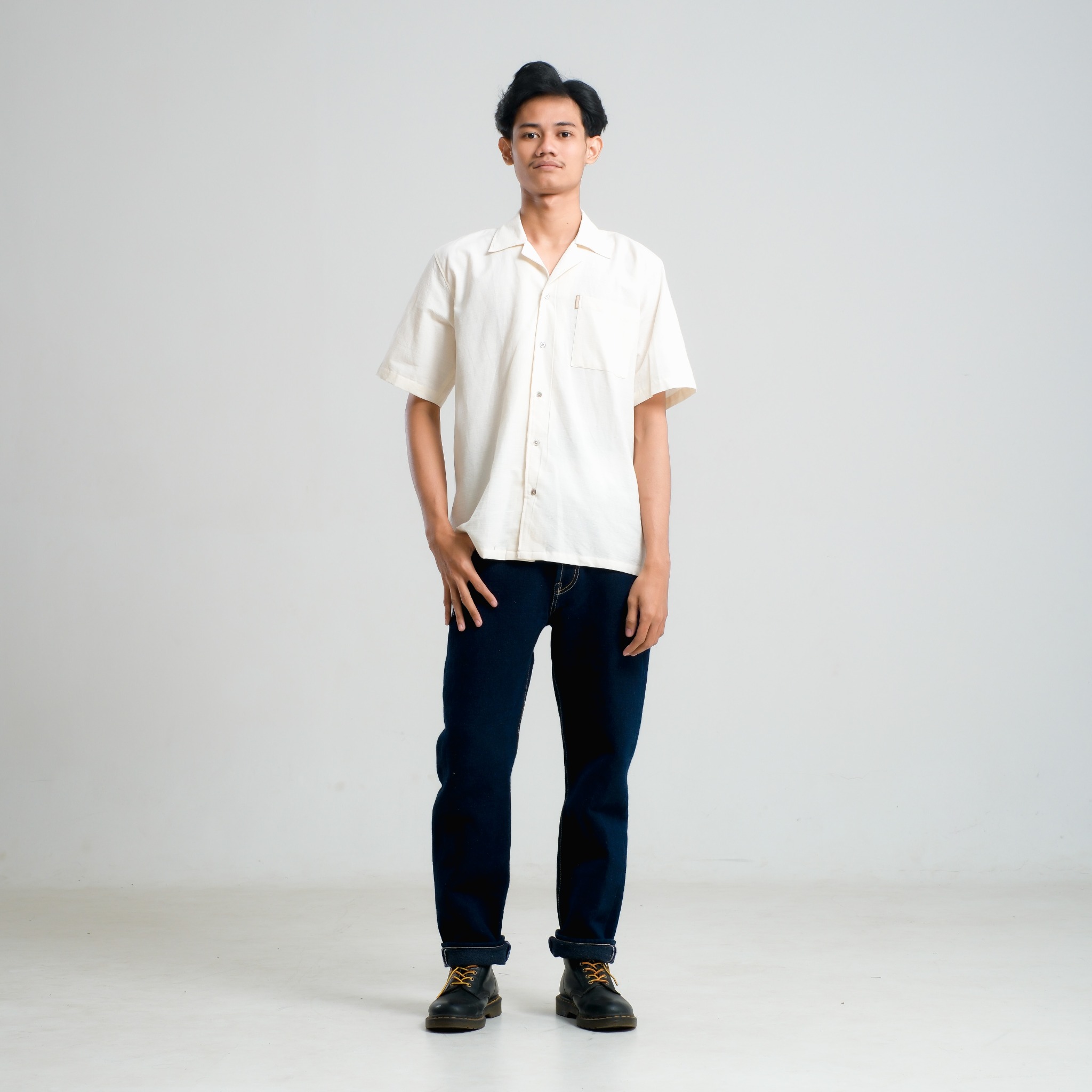 CRAFT DENIM | ESSENTIAL OPEN COLLAR SHIRT
