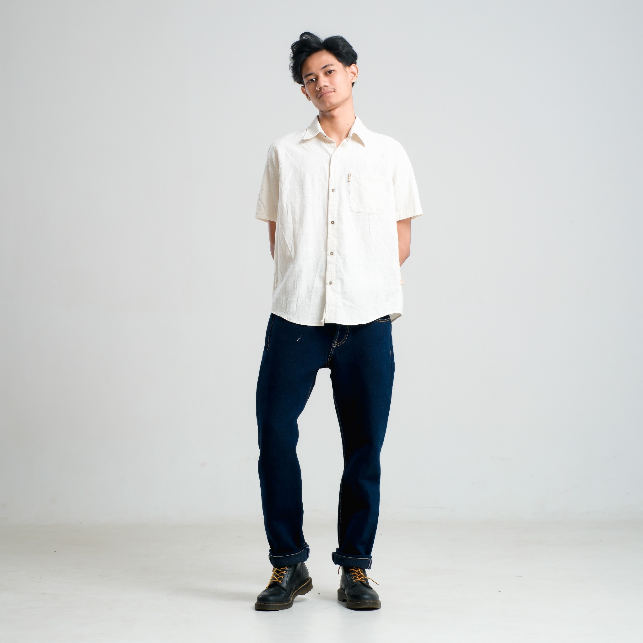 CRAFT DENIM | SHORT SLEEVE RECYCLE CHECKER SHIRT