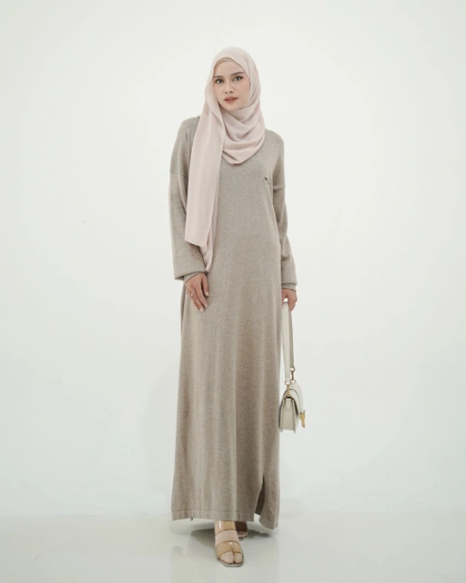 Image of Evolvere - Erina Dress Casual Dress Knit Premium Gamis Muslim Wanita
