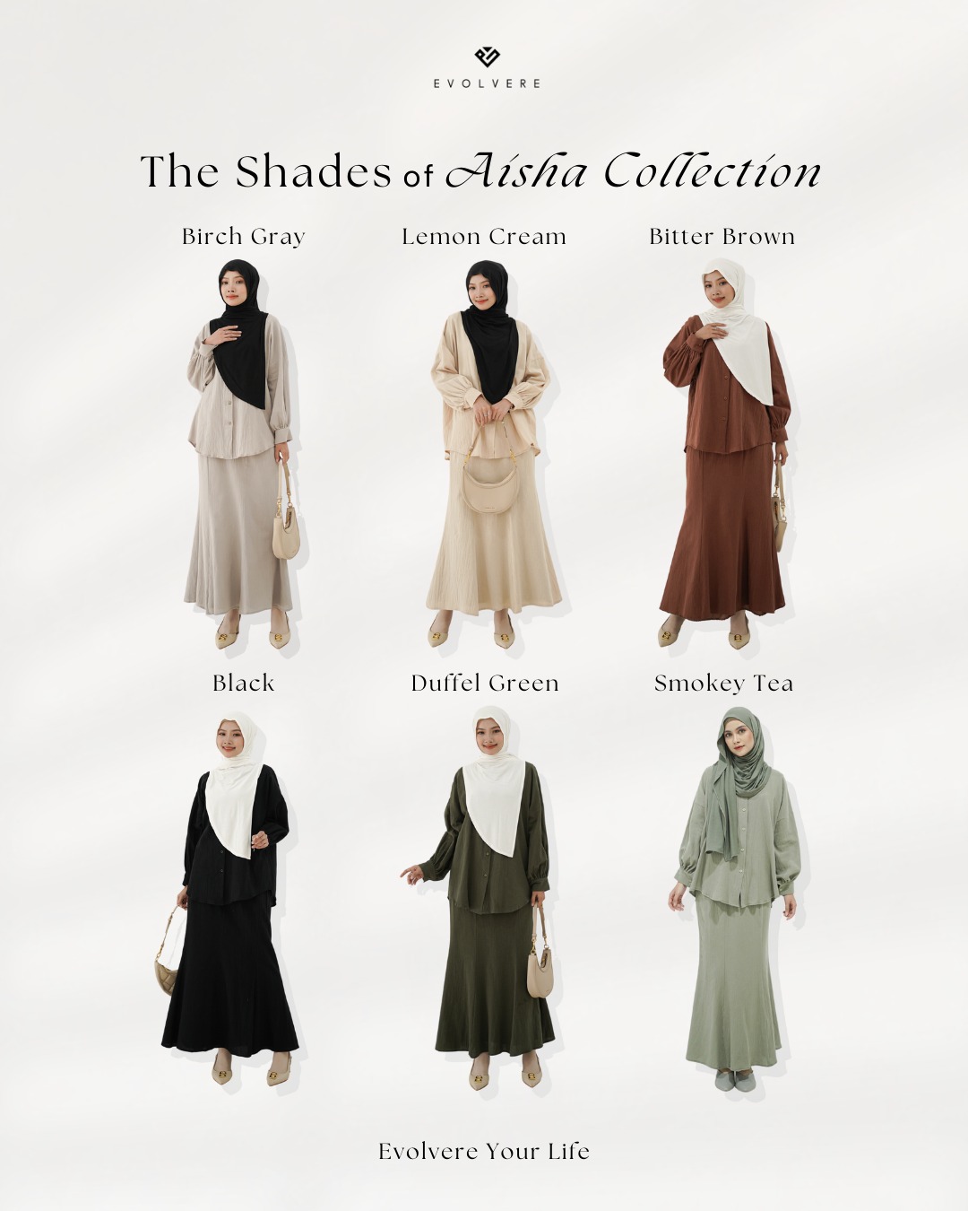 Evolvere - Aisha Shirt Kemeja Linen Simple Polos ( KEMEJA SAJA )