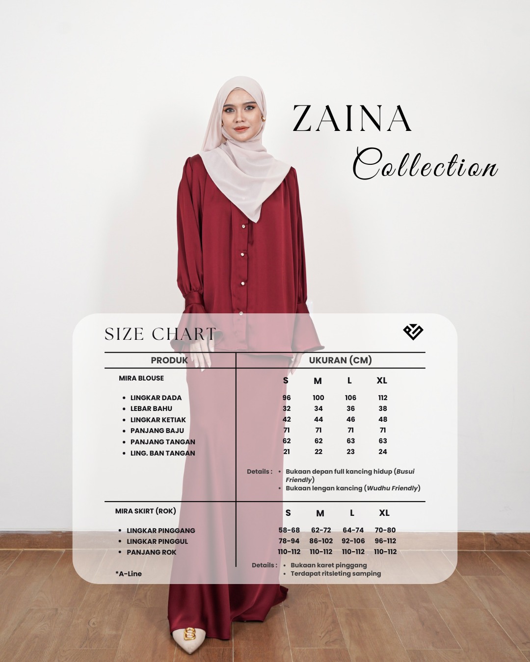 Evolvere - Zaina Shirt Kemeja silk Polos (kemeja saja)