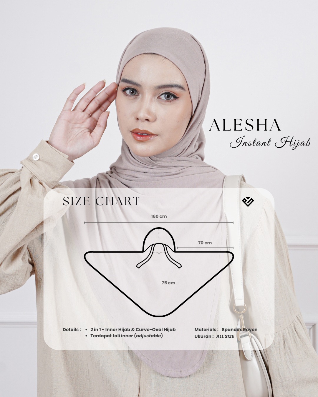 Evolvere - Alesha Instan Hijab Spandex Rayon